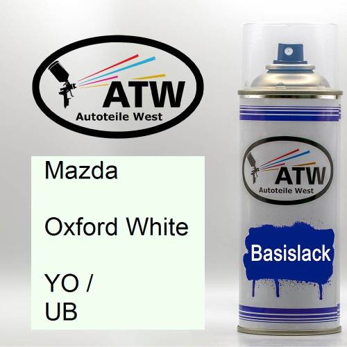 Mazda, Oxford White, YO / UB: 400ml Sprühdose, von ATW Autoteile West.